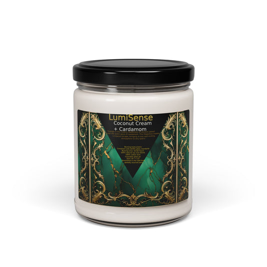 Luxurious Coconut Cream & Cardamom Scented Soy Candle - 9oz - S-Mart Shop Smart Treasures