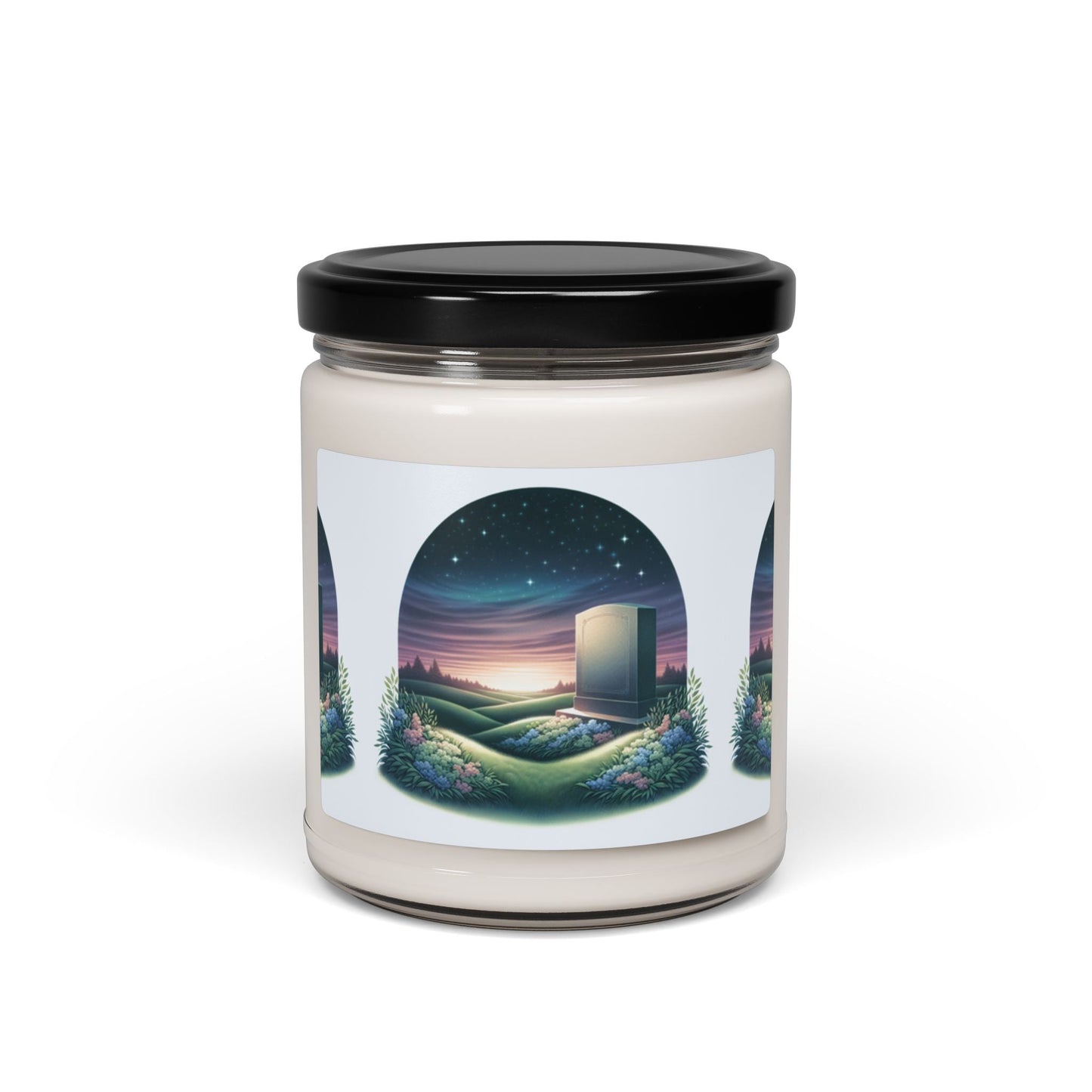 Memorial Memory Of.. Customizable Name/Text Scented Soy Candle - 9oz Nature-Inspired Home Décor - S-Mart Shop Smart Treasures