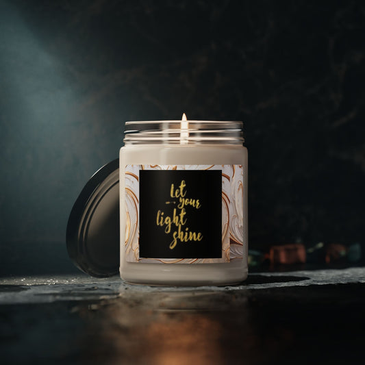 Motivational Scented Soy Candle - Let Your Light Shine - 9oz - S-Mart Shop Smart Treasures