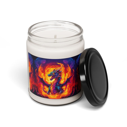 Mystical Dragons Breathe Scented Soy Candle - 9oz | Vibrant Fantasy Home Decor & Gift - S-Mart Shop Smart Treasures