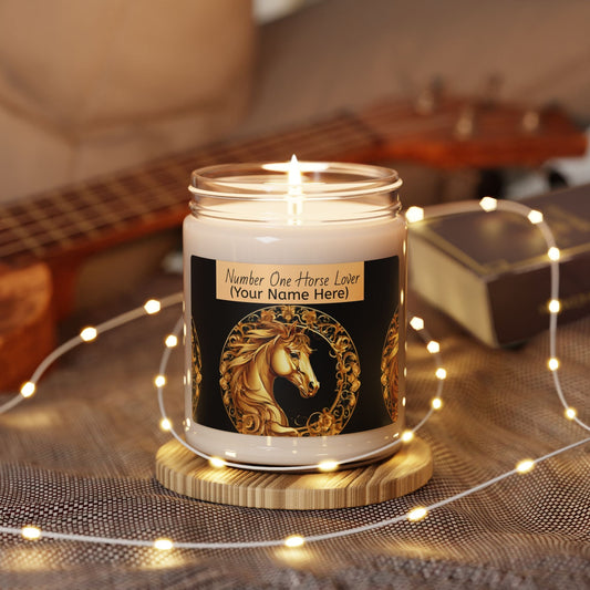 Number One Horse Lover Customizable candle 9 oz - S-Mart Shop Smart Treasures