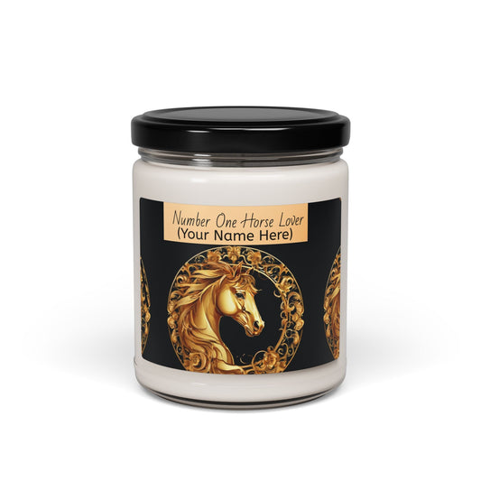 Number One Horse Lover Customizable candle 9 oz - S-Mart Shop Smart Treasures