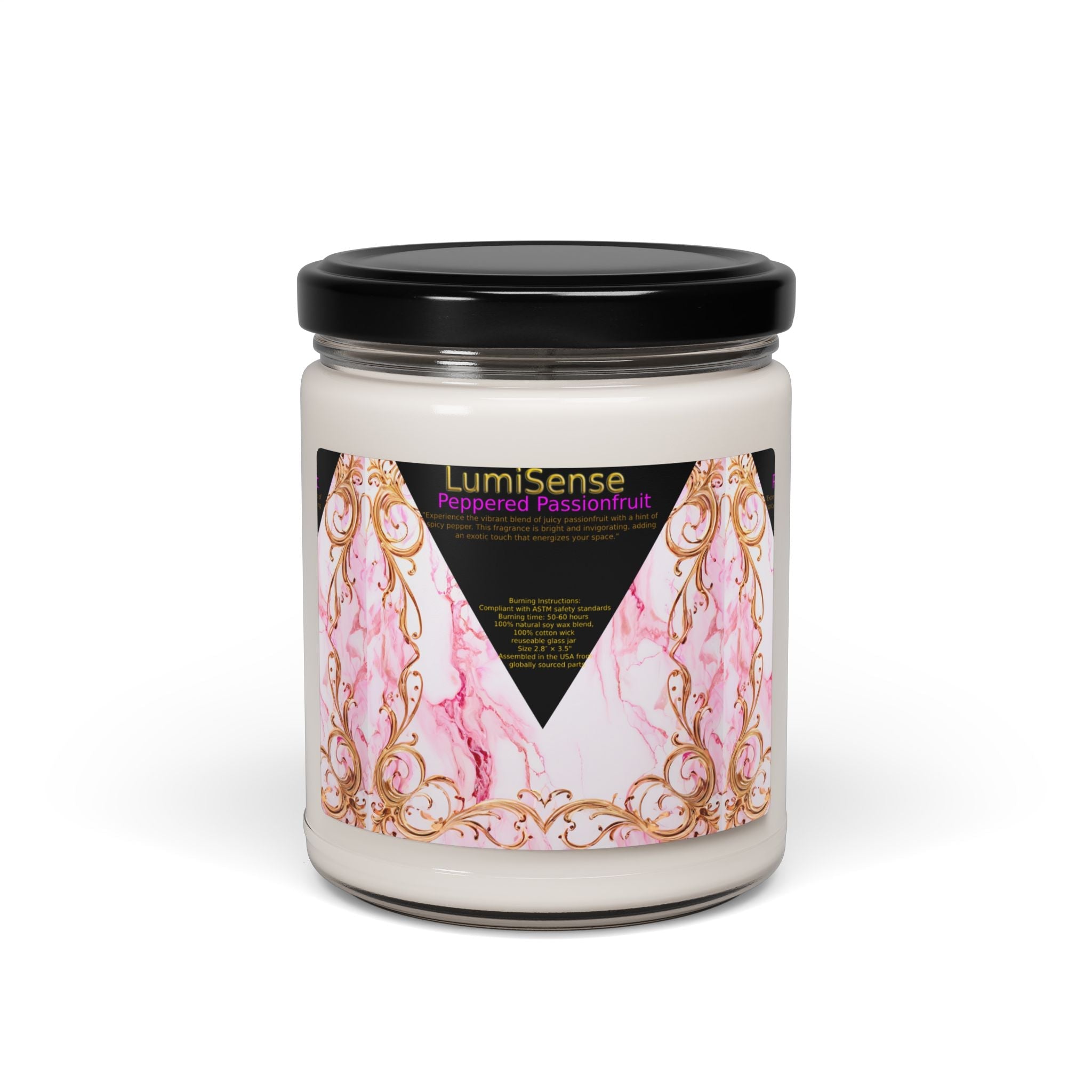 Peppered Passionfruit Scented Soy Candle - 9oz Aromatherapy Gift - S-Mart Shop Smart Treasures