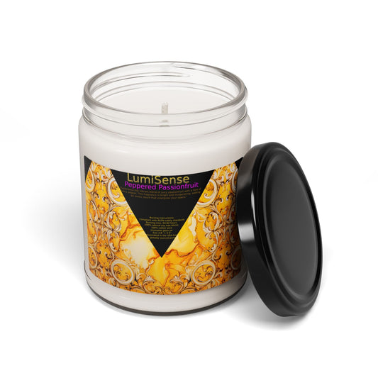 Peppered Passionfruit Scented Soy Candle - 9oz - Vibrant Aromatherapy for Home Decor & Relaxation - S-Mart Shop Smart Treasures