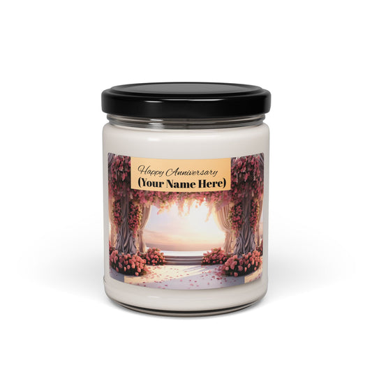 Romantic Floral Wedding/Anniversary Soy Candle, 9 oz - S-Mart Shop Smart Treasures