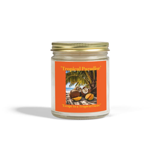Scented Candles, Coconut Apricot Wax (4oz, 9oz) - S-Mart Shop Smart Treasures