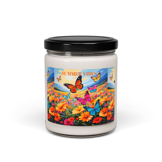 Summer Vibes Scented Soy Candle - 9oz - Aromatic Floral Experience - S-Mart Shop Smart Treasures