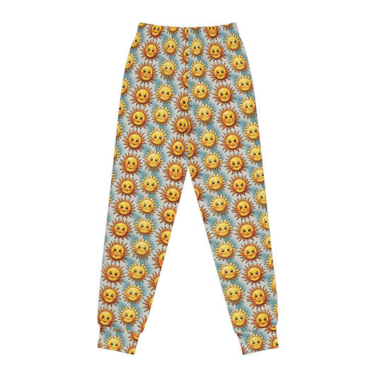 Sunny Days Youth Joggers - Fun & Colorful Sun Pattern for Kids - S-Mart Shop Smart Treasures