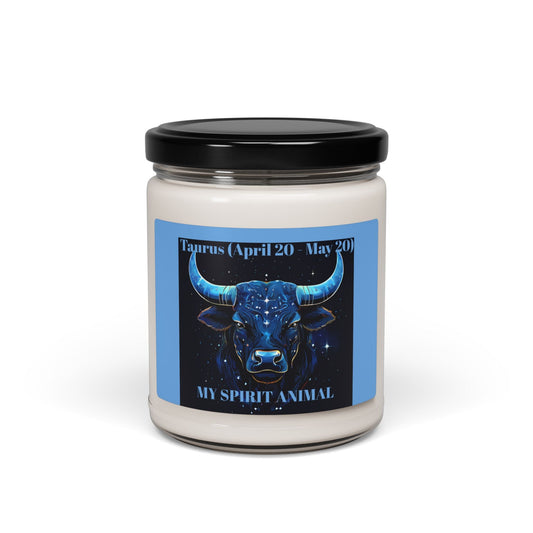 Taurus Zodiac Scented Soy Candle - 9oz - Astrology Gift for cow Lovers - S-Mart Shop Smart Treasures