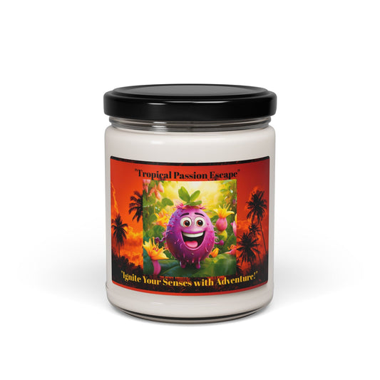 Tropical Passion Escape Candle - Ignite Your Senses with Adventure | 9oz Scented Soy Candle - S-Mart Shop Smart Treasures