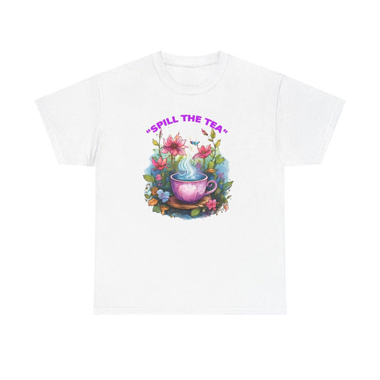 Unisex Tee - Spill the Tea Design - S-Mart Shop Smart Treasures