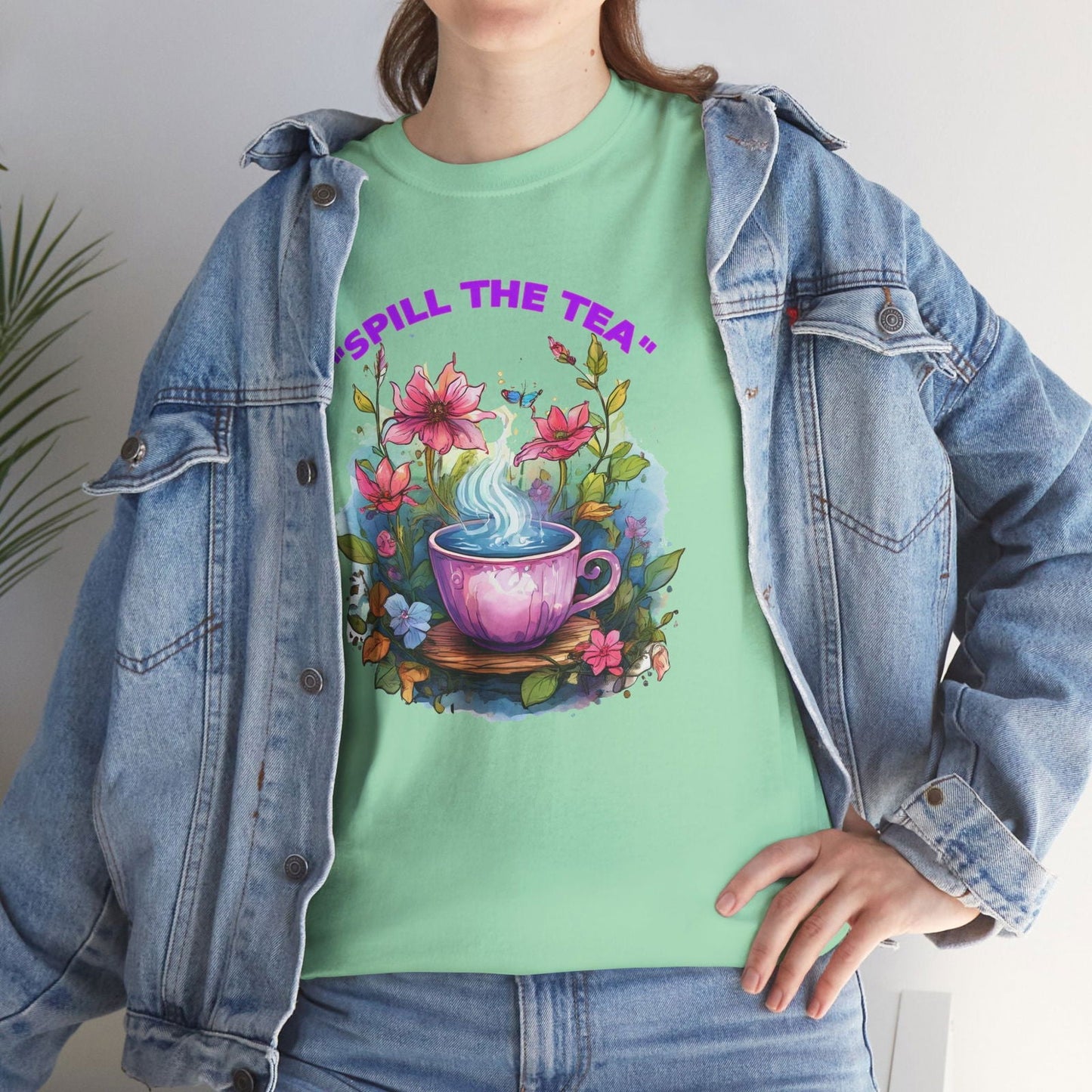 Unisex Tee - Spill the Tea Design - S-Mart Shop Smart Treasures