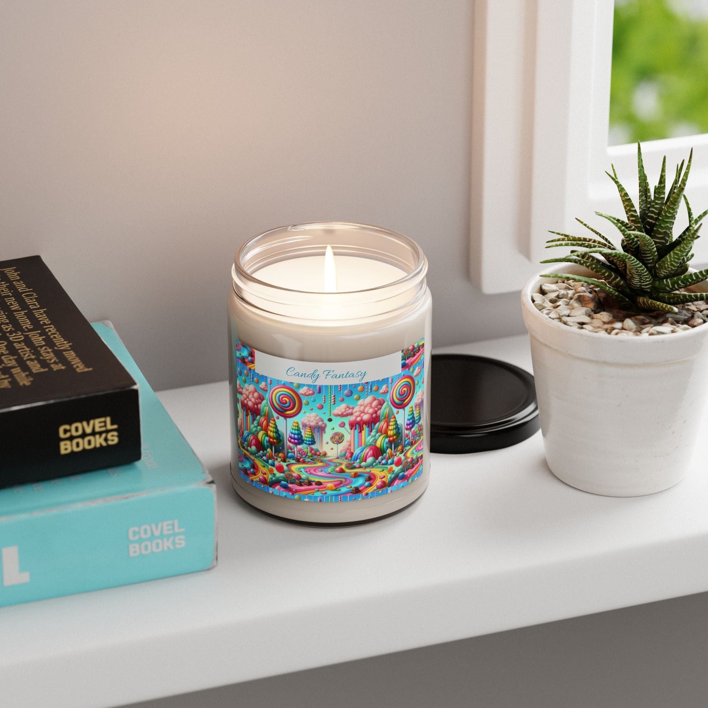 Whimsical Candy Fantasy Scented Soy Candle - 9oz Aromatic Bliss for Home Décor, Gifts, and Celebrations - S-Mart Shop Smart Treasures
