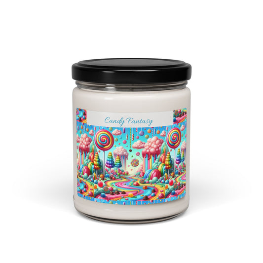 Whimsical Candy Fantasy Scented Soy Candle - 9oz Aromatic Bliss for Home Décor, Gifts, and Celebrations - S-Mart Shop Smart Treasures