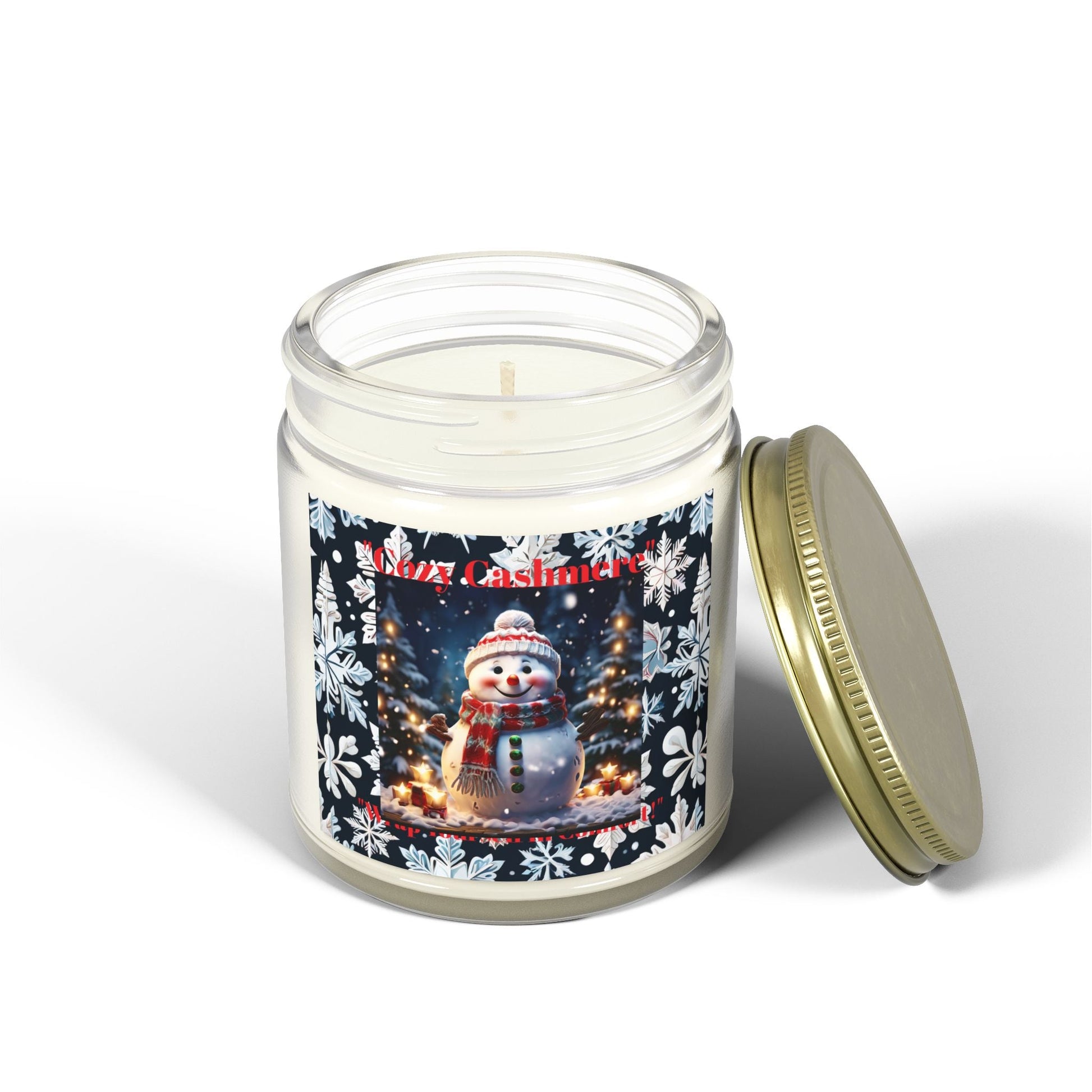 Winter Wonderland Scented Candle - Coconut Apricot Wax (4oz, 9oz) - Holiday Decor and Gift - S-Mart Shop Smart Treasures