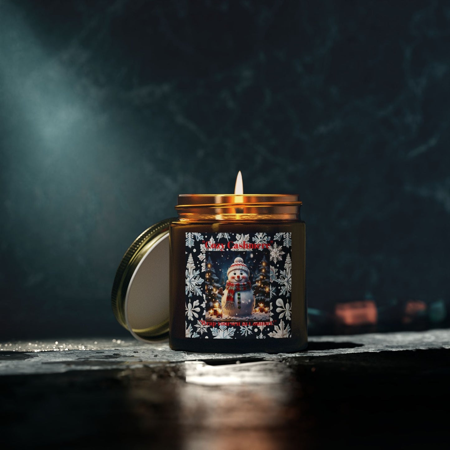 Winter Wonderland Scented Candle - Coconut Apricot Wax (4oz, 9oz) - Holiday Decor and Gift - S-Mart Shop Smart Treasures