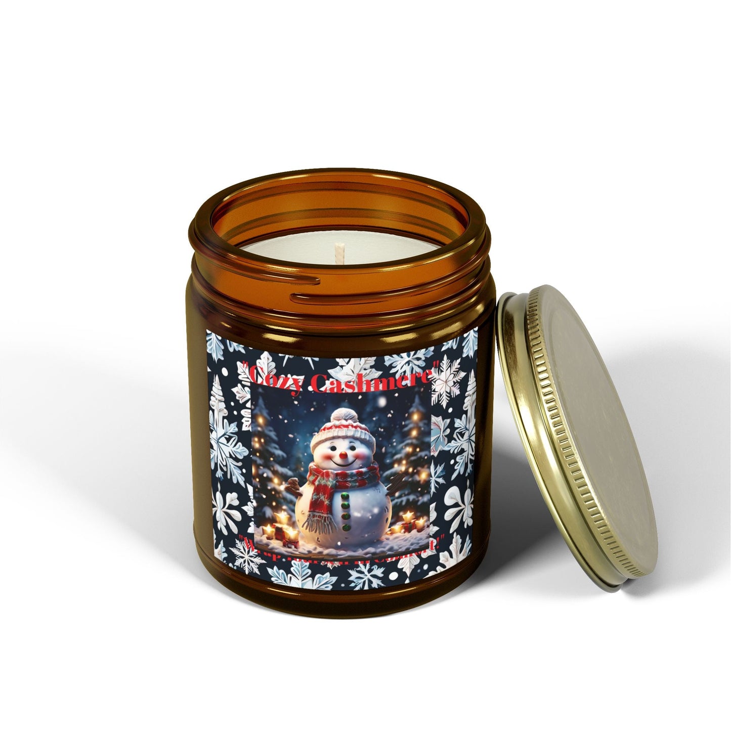 Winter Wonderland Scented Candle - Coconut Apricot Wax (4oz, 9oz) - Holiday Decor and Gift - S-Mart Shop Smart Treasures