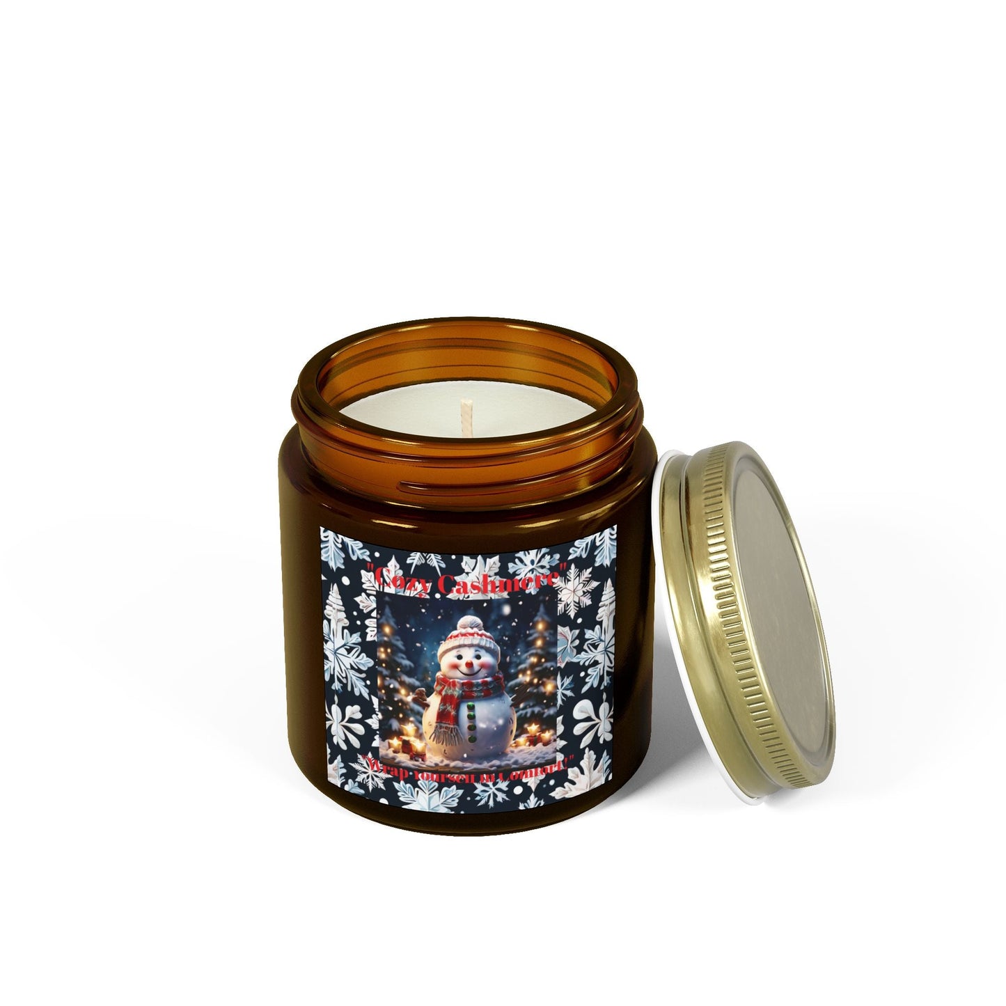 Winter Wonderland Scented Candle - Coconut Apricot Wax (4oz, 9oz) - Holiday Decor and Gift - S-Mart Shop Smart Treasures