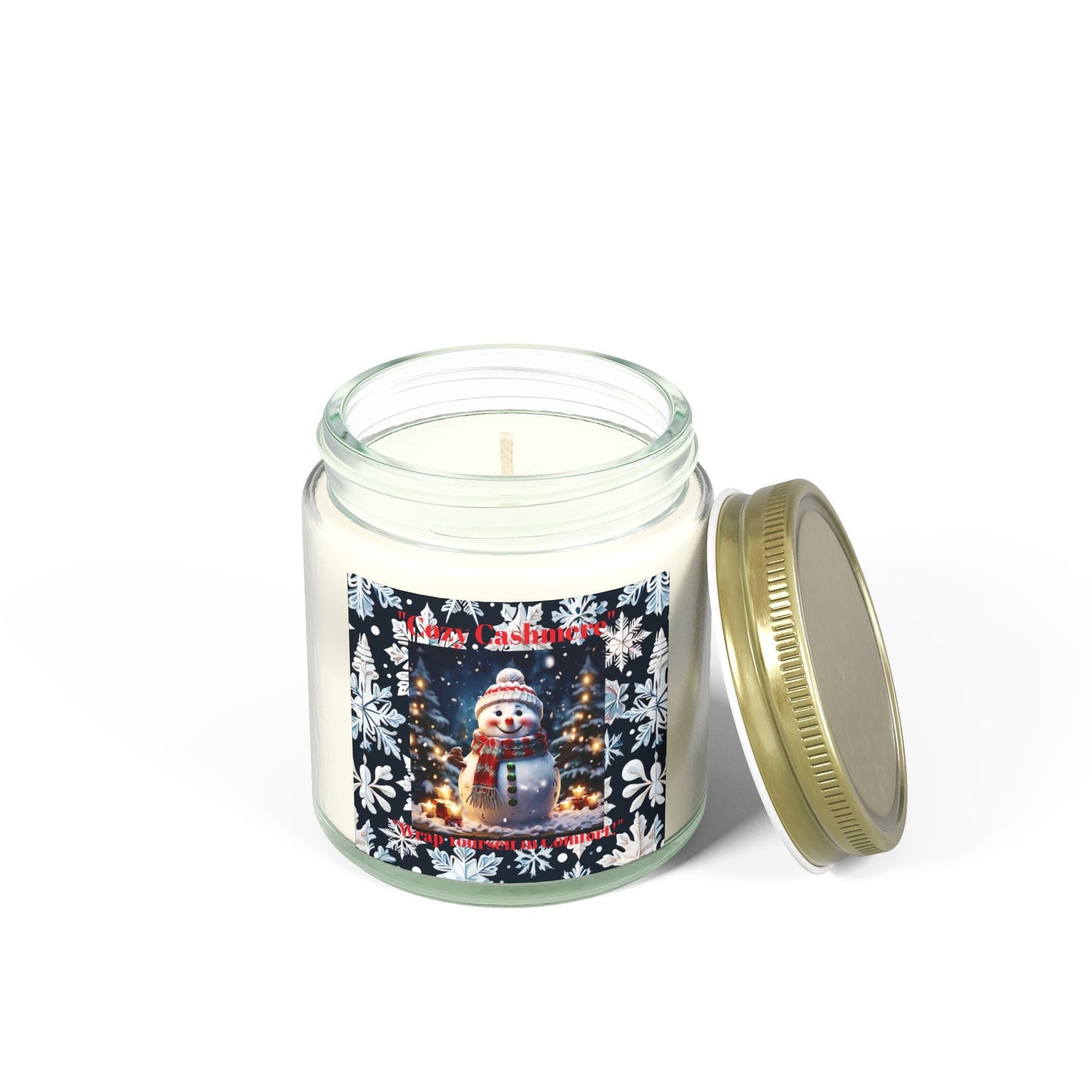 Winter Wonderland Scented Candle - Coconut Apricot Wax (4oz, 9oz) - Holiday Decor and Gift - S-Mart Shop Smart Treasures