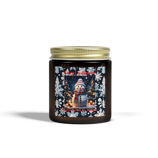 Winter Wonderland Scented Candle - Coconut Apricot Wax (4oz, 9oz) - Holiday Decor and Gift - S-Mart Shop Smart Treasures