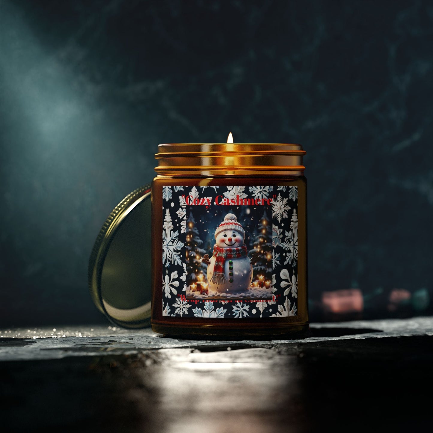Winter Wonderland Scented Candle - Coconut Apricot Wax (4oz, 9oz) - Holiday Decor and Gift - S-Mart Shop Smart Treasures
