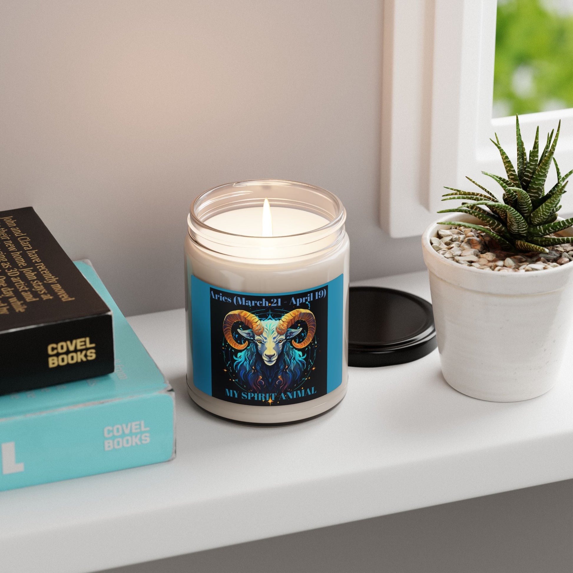 Zodiac Aries Scented Soy Candle - 9oz, Ideal for Astrology Lovers - S-Mart Shop Smart Treasures