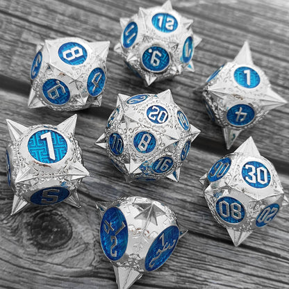 Metal Polyhedral Board Game Dice