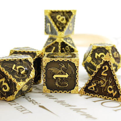 Metal Polyhedral Board Game Dice