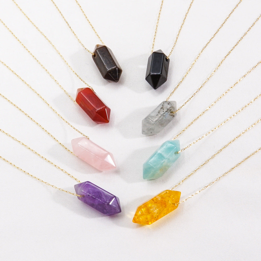 Minimalist Affordable Luxury Style Bullet Natural Stone Necklace