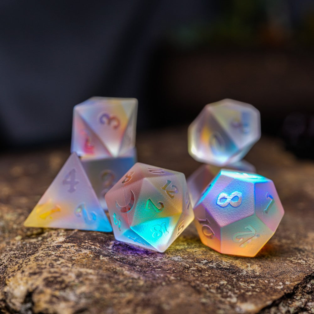 Phantom Crystal Frosted Relief Dice