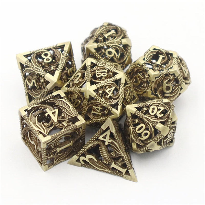 Hollow Dice Pure Copper Electroplating Dice DND Dragon And Dungeons Running Group Metal Dice