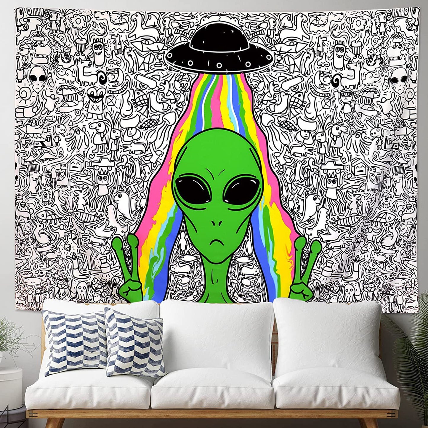 Hanging Alien Printed Background Cloth