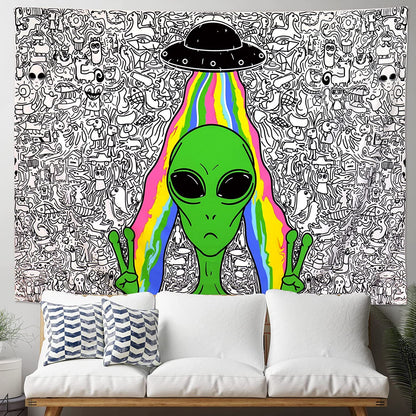 Hanging Alien Printed Background Cloth