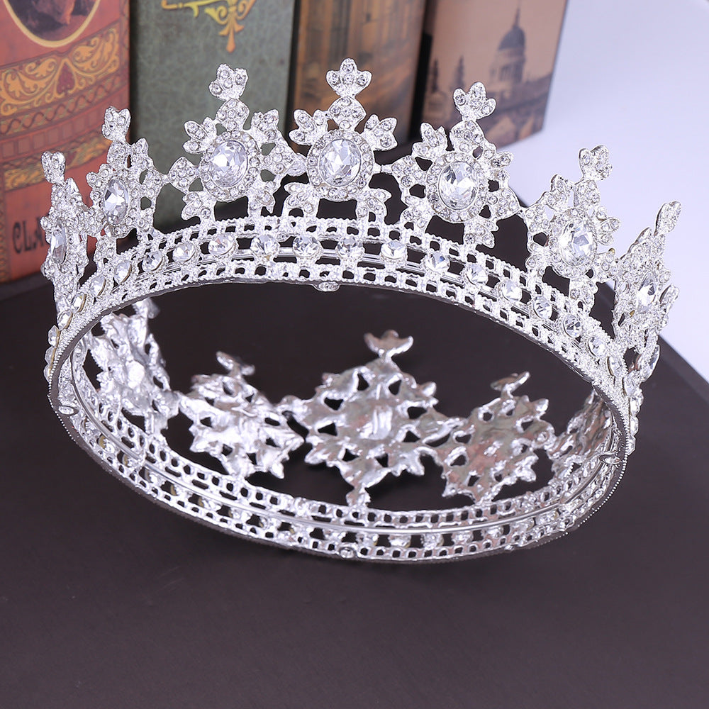 Wedding Headdress Crown Alloy Rhinestone-encrusted Baroque Hair Accessories