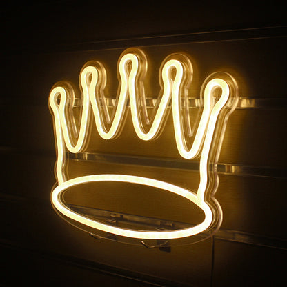 Hot Sale Internet Celebrity Atmosphere Luminous Crown Neon Light Ins Wind Decorative LED Lights Custom