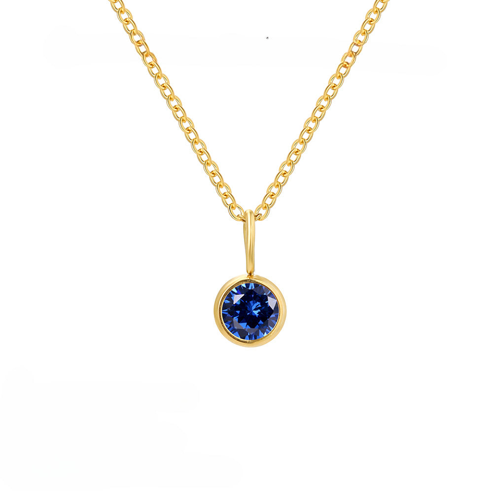 Fashion Personality Element Birthstone Necklace