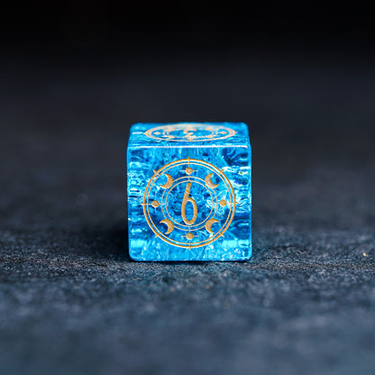 Lightning Water Blue Zircon Running Dice