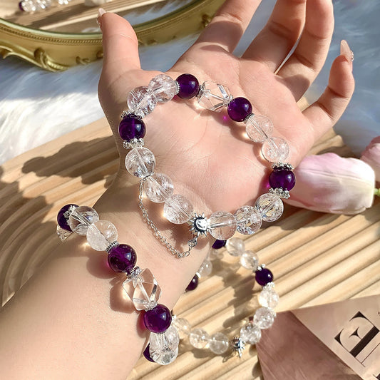 DIKAI Natural Crystal Bracelet DIY Niche Original