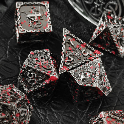 Metal Polyhedral Board Game Dice