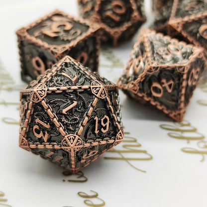 Metal Polyhedral Board Game Dice