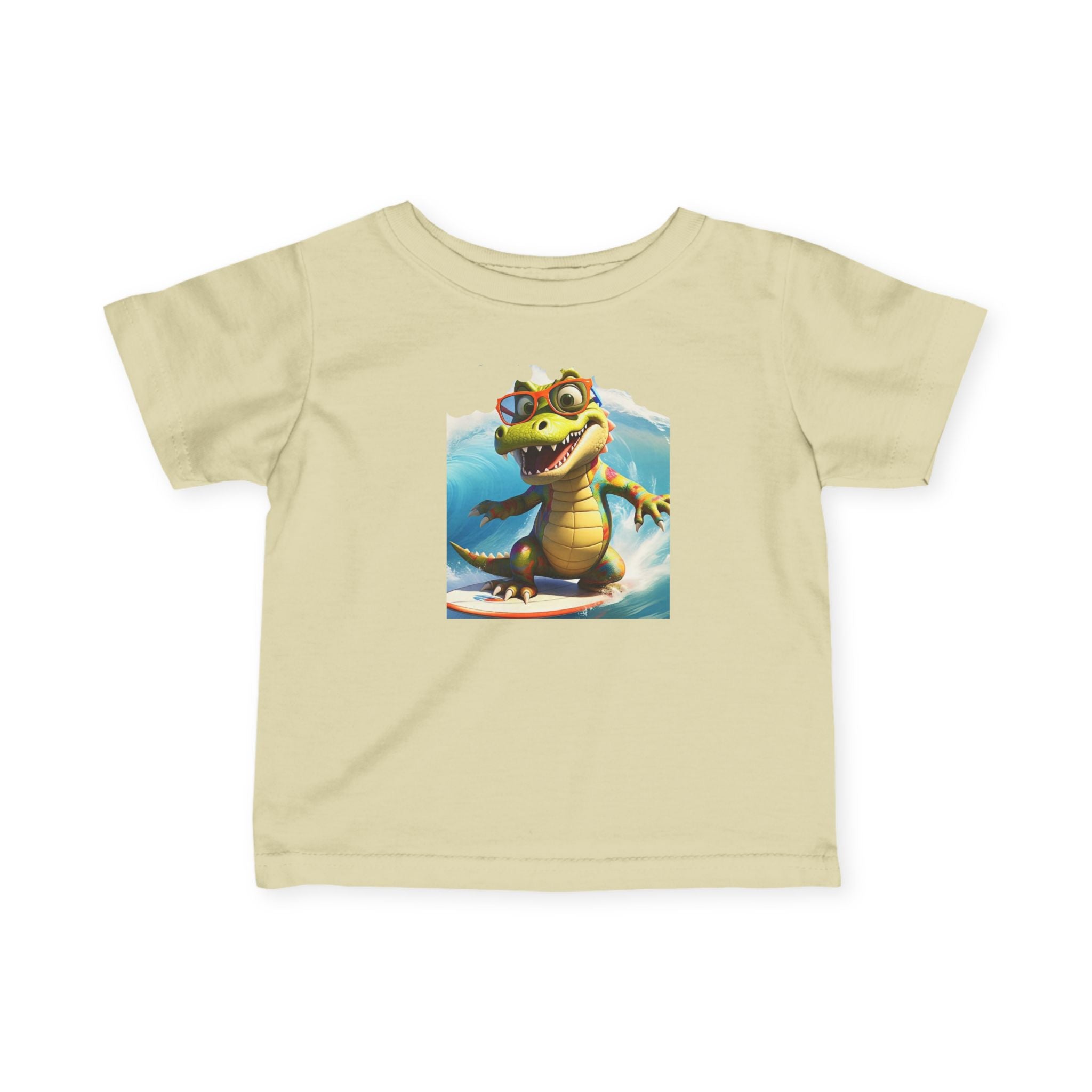 Cute Alligator Surfing Infant Tee - Perfect for Playtime & Summer Fun