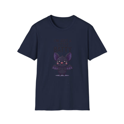 Cute I'm Just A Little Batty Graphic Tee, Funny Halloween T-Shirt, Gift for Bat Lovers, Unisex Softstyle Shirt, Quirky Casual Wear