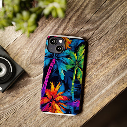 Dark Palm Slim Phone Cases