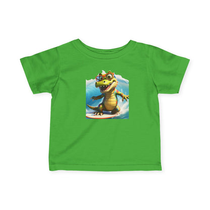 Cute Alligator Surfing Infant Tee - Perfect for Playtime & Summer Fun