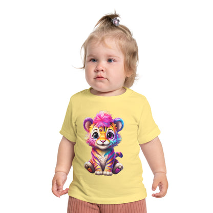 Colorful Baby Tiger & Butterfly Short Sleeve T-Shirt