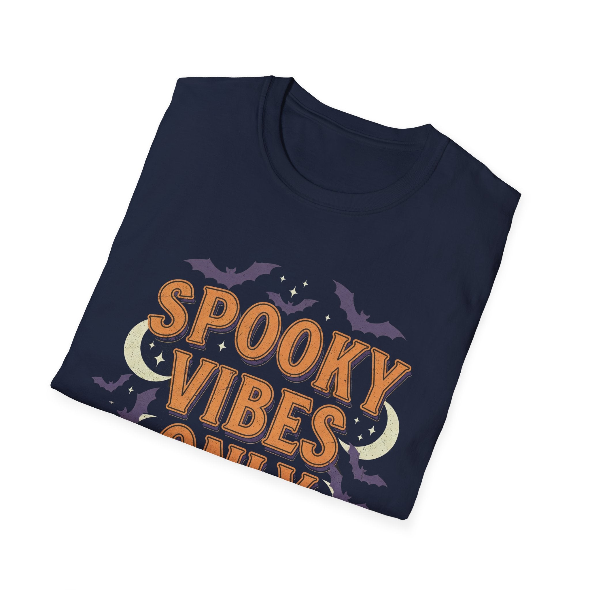 Spooky Vibes Only Unisex Softstyle T-Shirt | Halloween Tee, Autumn Apparel, Gift for Her, Unisex Shirt, Casual Wear, Spooky Season Fashion