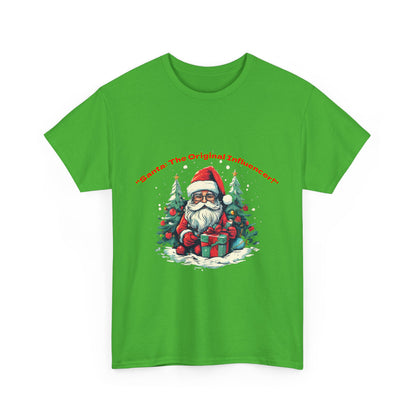 Festive Santa Unisex Heavy Cotton Tee - Perfect for Holiday Cheer Santa The Original Influencer