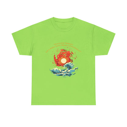 Unisex Heavy Cotton Tee - "Hurricane Season" Design for Beach Lovers & Ocean Enthusiasts