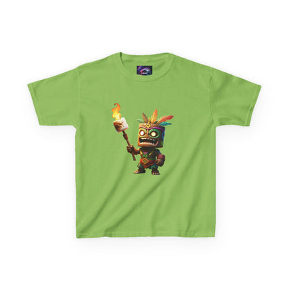 Kids Tiki Toasted Marshmallow Heavy Cotton Tee - Fun & Playful Design for Adventurous Kids