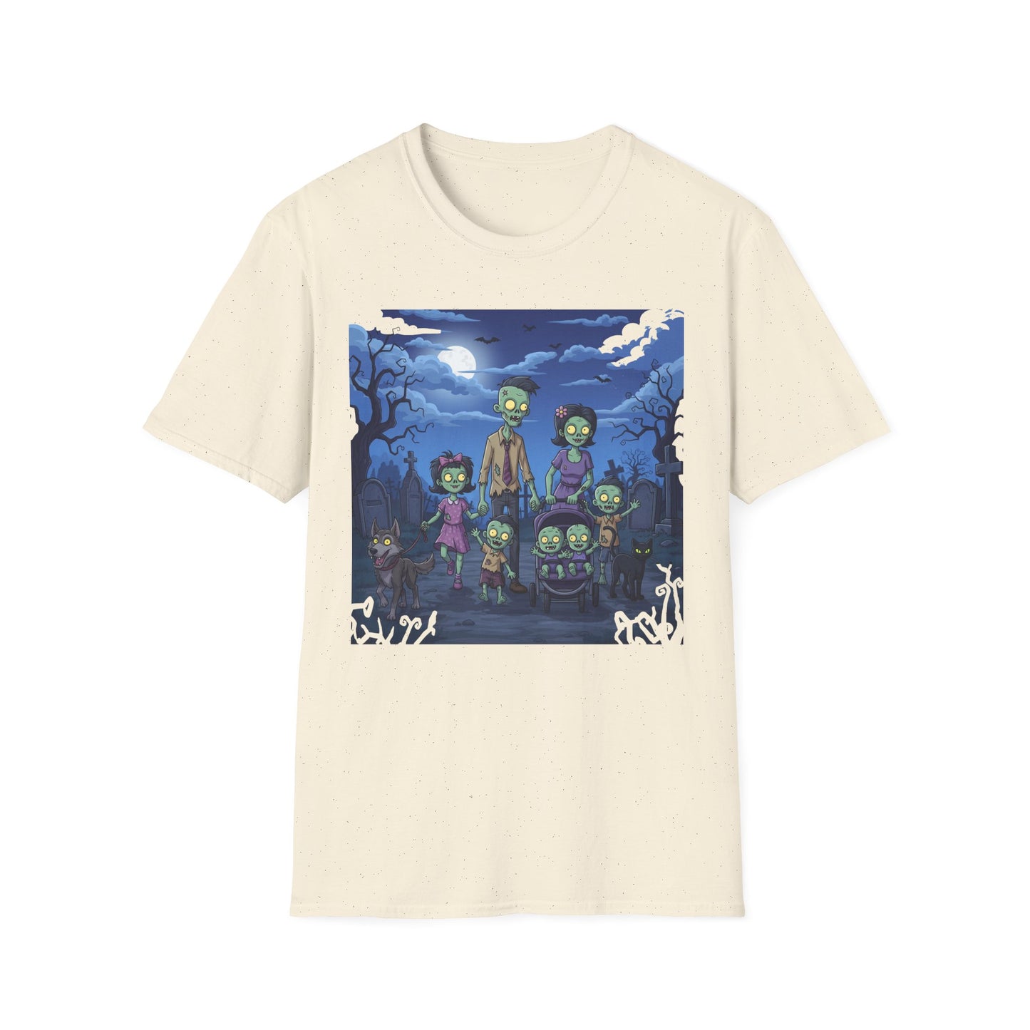 Zombie Family Halloween T-Shirt, Unisex Softstyle Tee for Men & Women, Funny Halloween Gift, Spooky Costume Top, Perfect for Halloween [...]